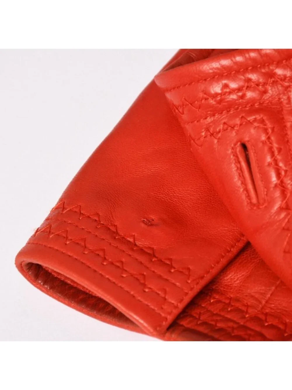 Chanel Vintage Collarless Jacket CC Logo Leather Silk